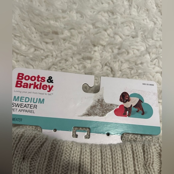 $15 sale Med Boots & Barkley Dog or Cat Sweater Pet Apparel Beige NWT 0218 - Picture 5 of 5